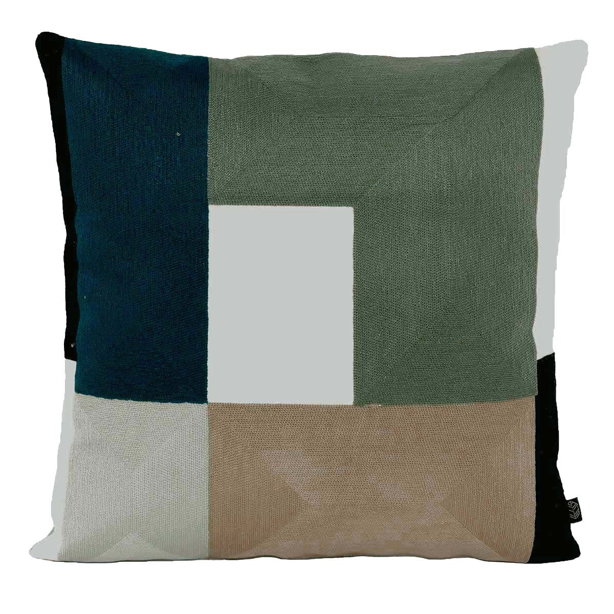Housse de Coussin Géométrique en Coton Brodé - Haomy