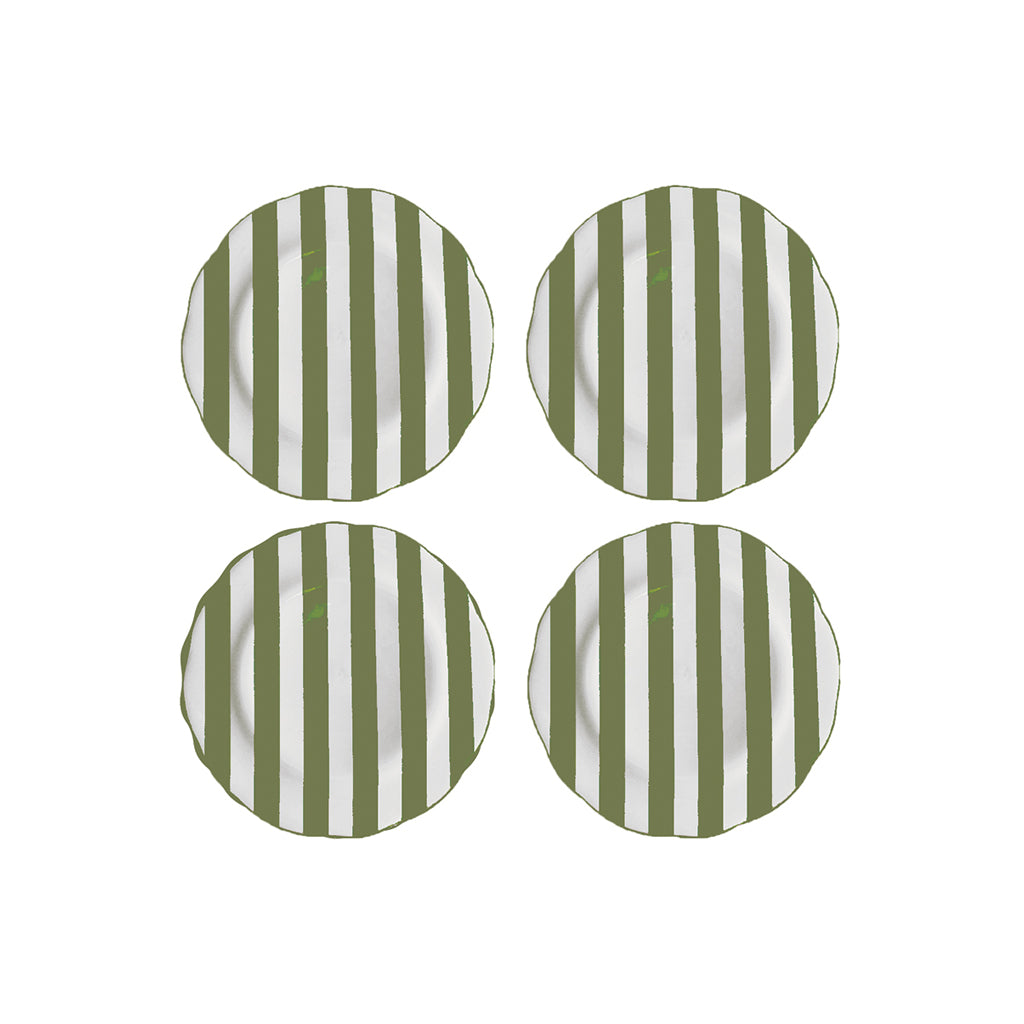 Set de 4 Assiettes à Dessert en Porcelaine Trattoria - Opjet