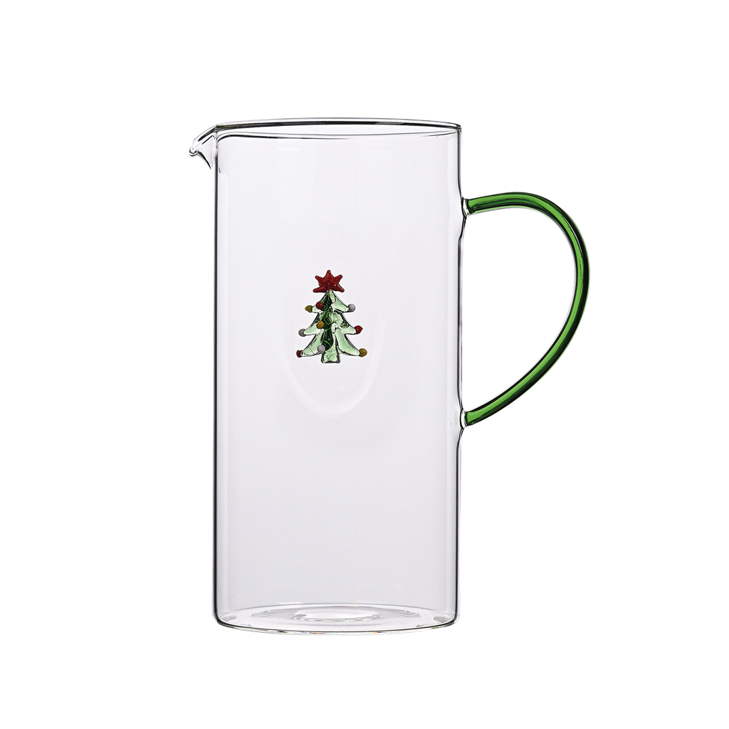 Pichet en Verre Sapin de Noël ou Père Noël 3D - Opjet