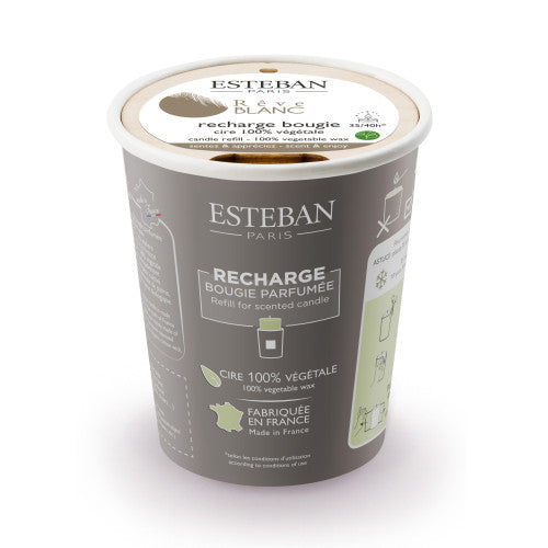 Recharge de Bougie Parfumée Rêve Blanc 180g - Esteban
