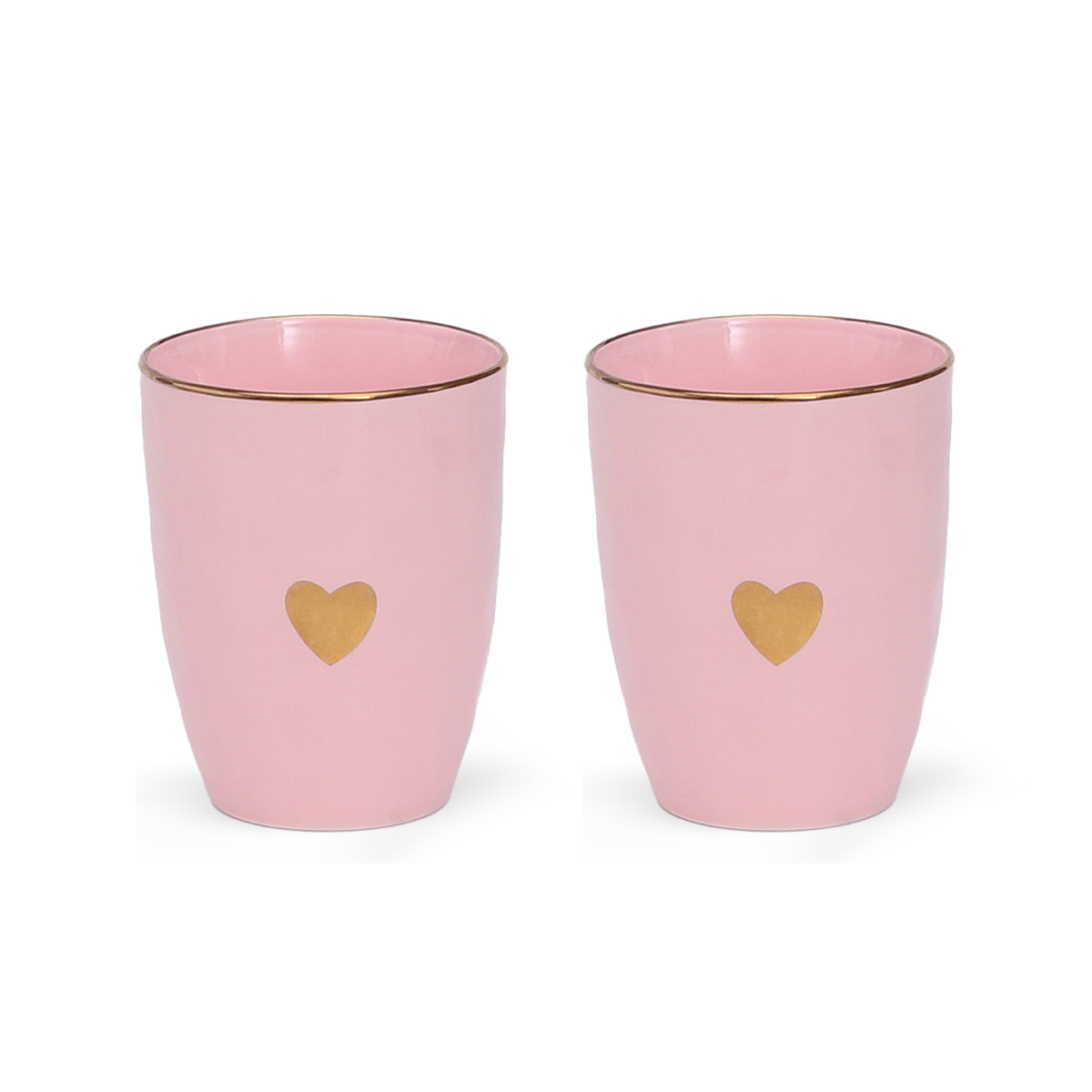 Set de 2 Tasses en Faïence Coeur Doré - Opjet