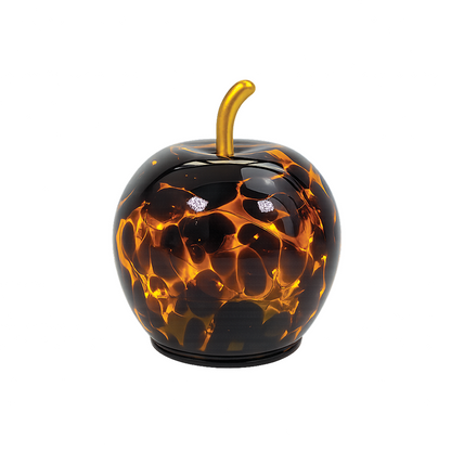 Veilleuse LED Pomme en Verre Moucheté Léopard - Opjet