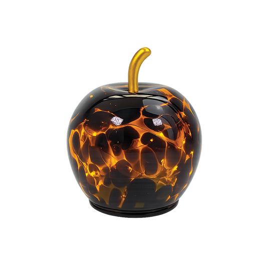 Veilleuse LED Pomme en Verre Moucheté Léopard - Opjet