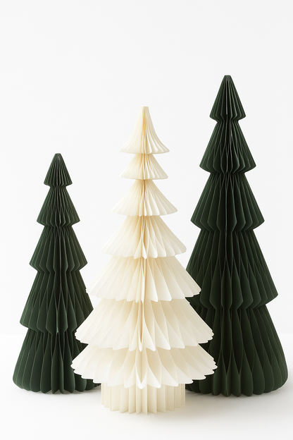 Arbre de Noël en Papier Élégant XL Freya H.50 cm/H.60cm - Papurism