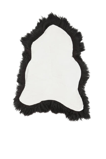 Peau de mouton islandaise noire 90-110cm
