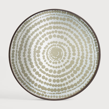 Plateau Miroir en Verre à Pois Dorés D.61 cm - Ethnicraft