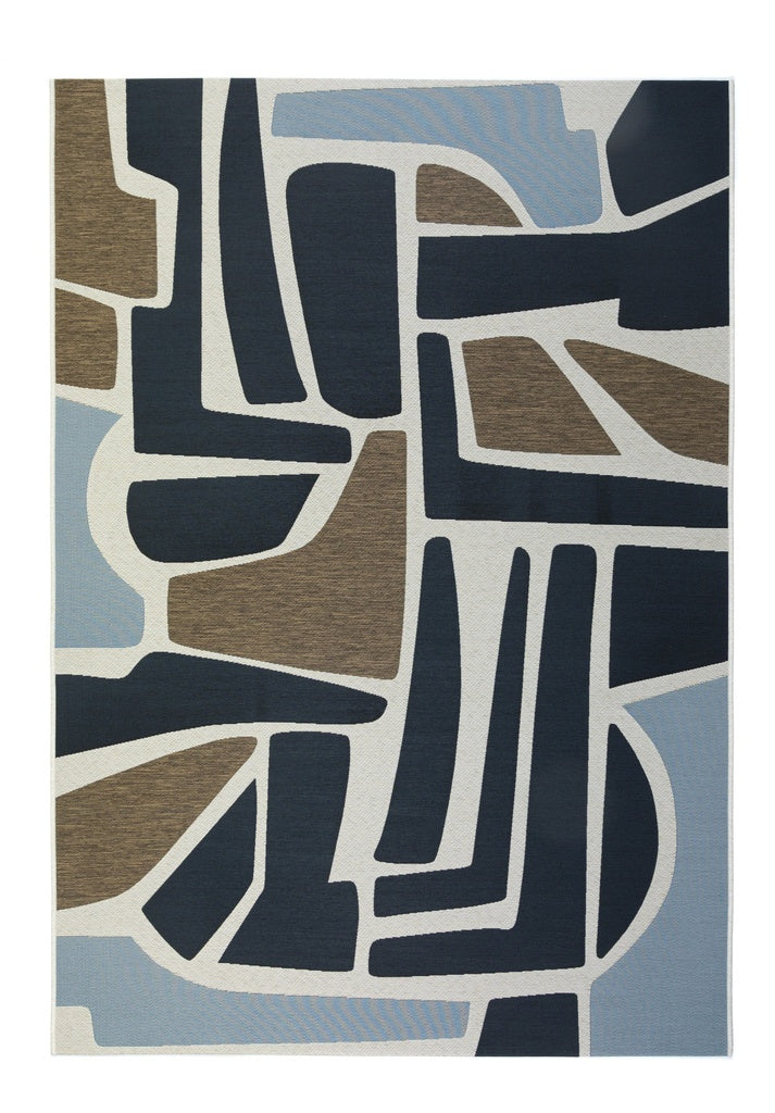 Tapis d’Extérieur Tamara Géométrique Bleu ou Prune 160 x 230 cm - Idaho