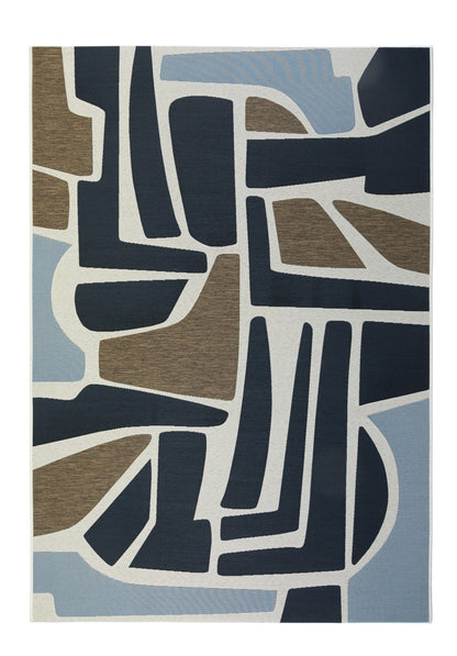 Tapis d’Extérieur Tamara Géométrique Bleu ou Prune 160 x 230 cm - Idaho