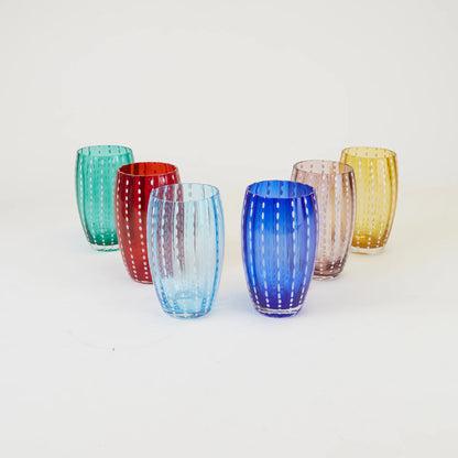 Set de 6 Gobelets en Verre Motif Perle - Zafferano