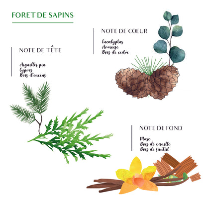 Bougie Dorée Parfumé Forêt de Sapin Dinanderie - Côté Bougie