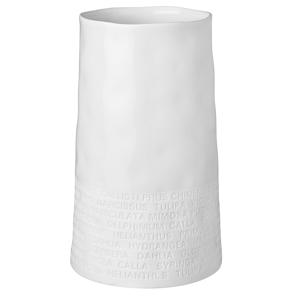 Vase ou Pot en Porcelaine Gaufrée Poème Blanc  - Räder