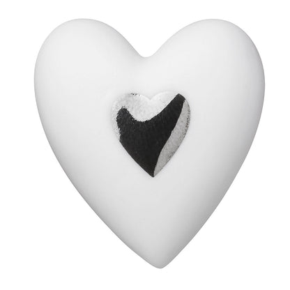 Cœur en porcelaine avec détail argenté "Heart to Go" - Räder