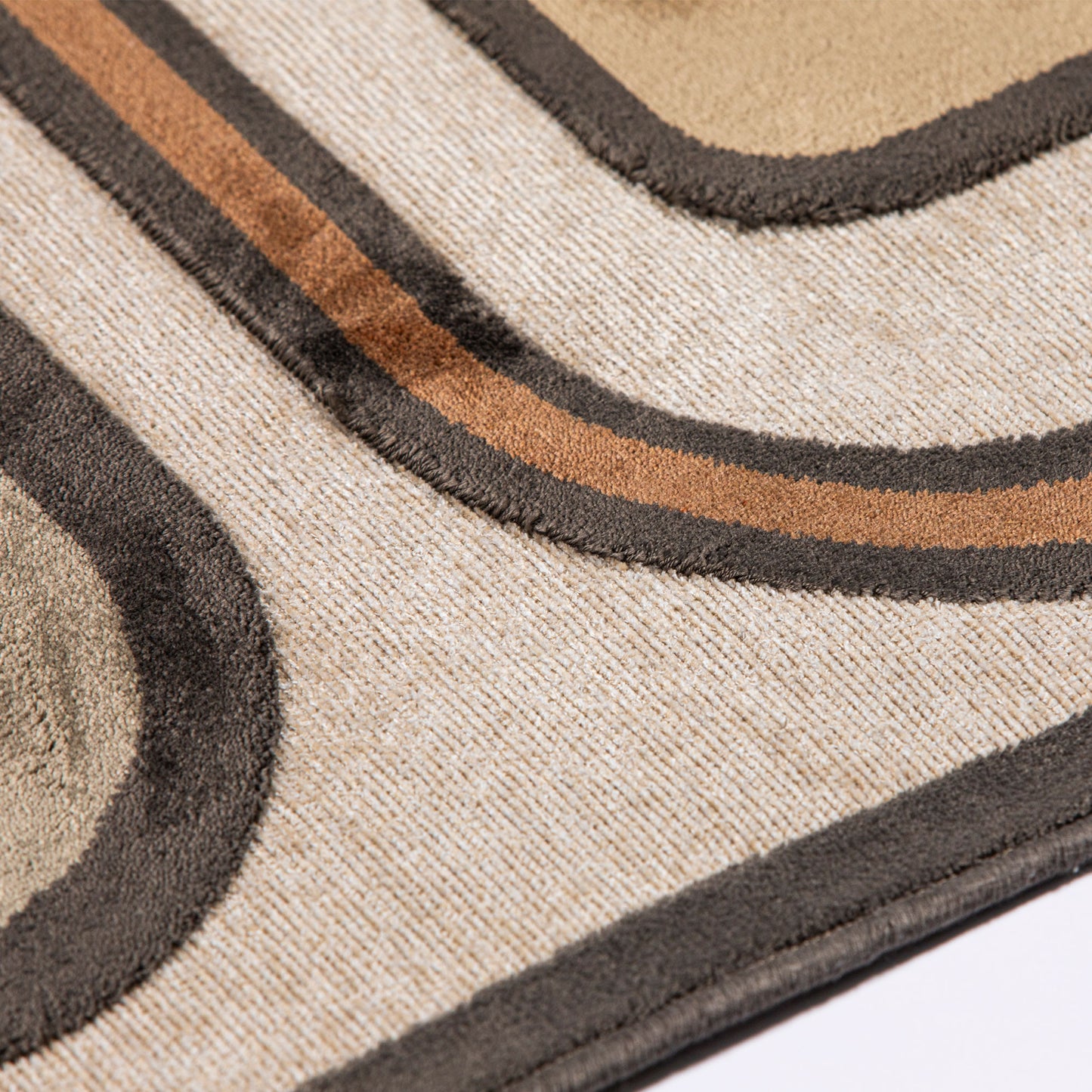 Tapis Toffee 160x230 en Viscose - Idaho Éditions