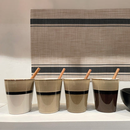 Set de 4 Tasses Verres à Thé / Café en Grès - Opjet
