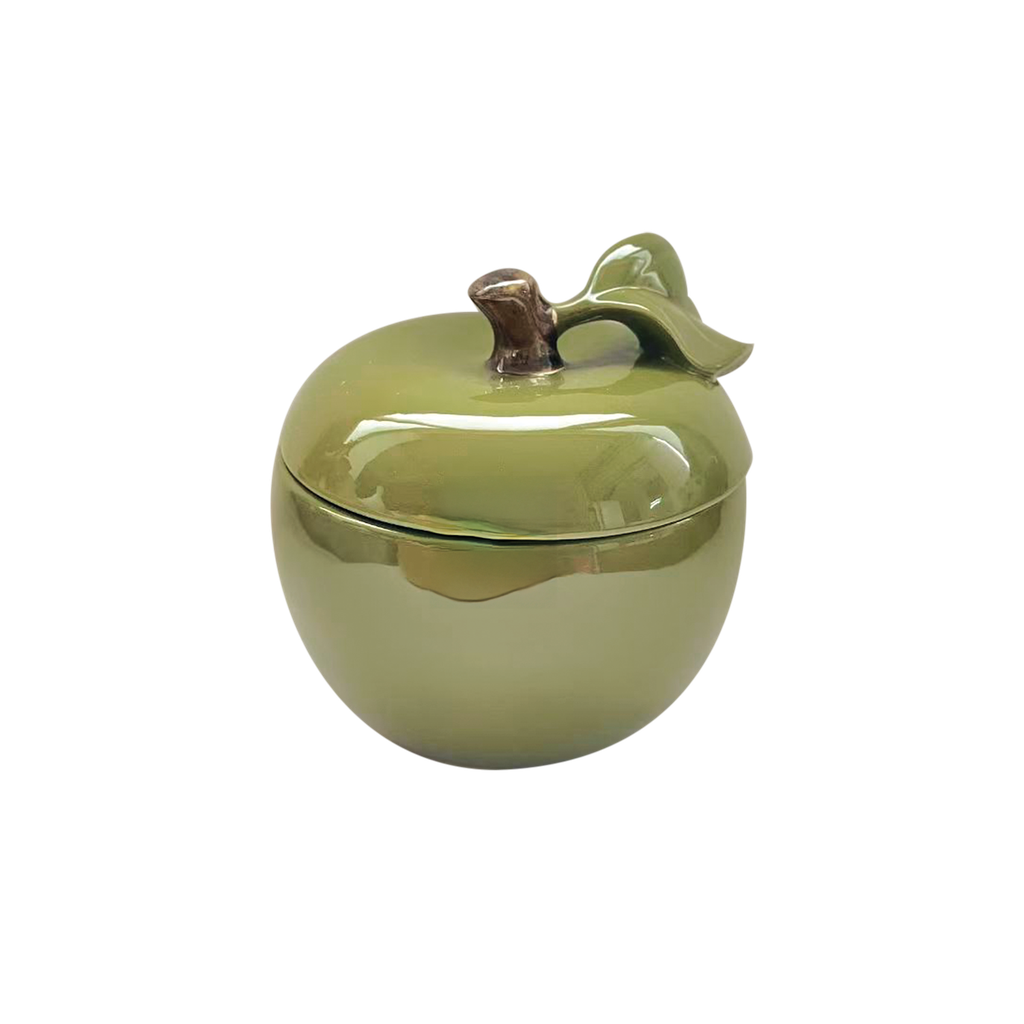 Boîte Pomme Colorée en Dolomite H.17 cm - Opjet
