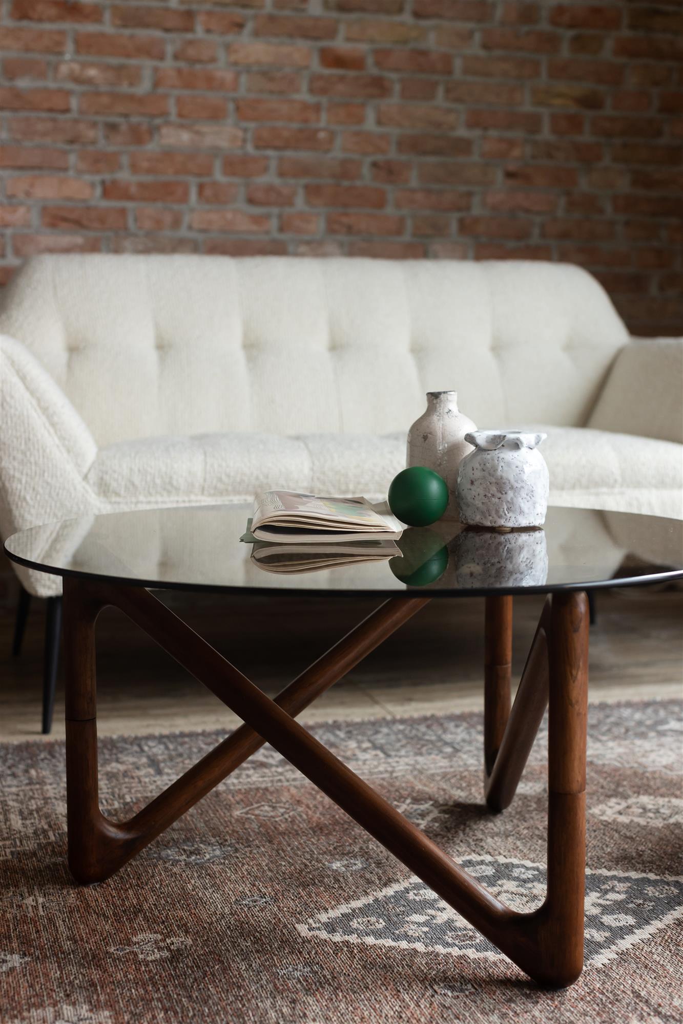 Table Basse Naia en Chêne et Verre - DutchBone