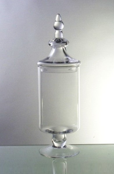 Bonbonnière Impériale sur Pied en Verre avec Couvercle - Fancy