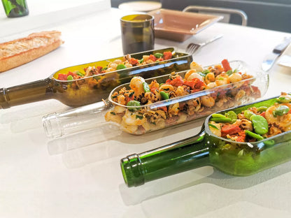 Plat de Présentation Demi-Bouteille de Vin - Plates & Culotées