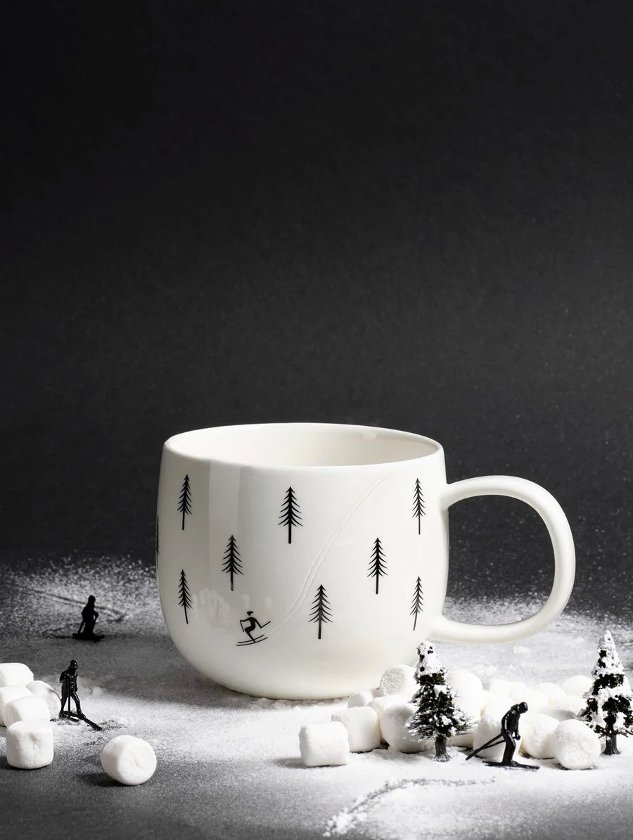 Mug en Porcelaine Blanche Thème Hiver - Asa