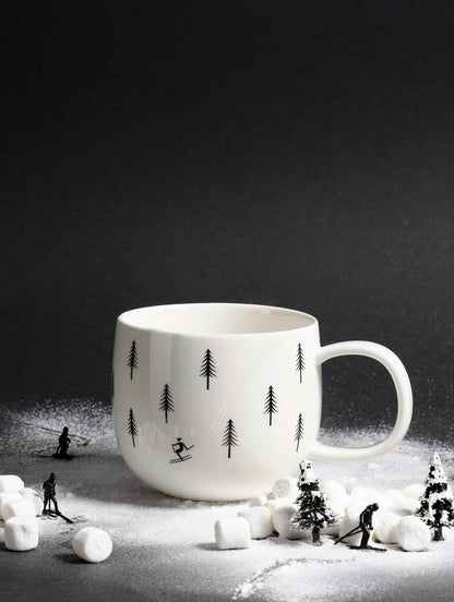 Mug en Porcelaine Blanche Thème Hiver - Asa