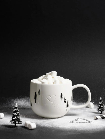 Mug en Porcelaine Blanche Thème Hiver - Asa