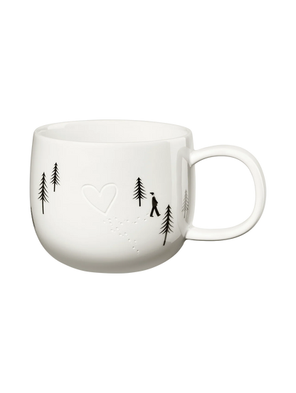 Mug en Porcelaine Blanche Thème Hiver - Asa