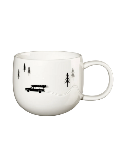Mug en Porcelaine Blanche Thème Hiver - Asa
