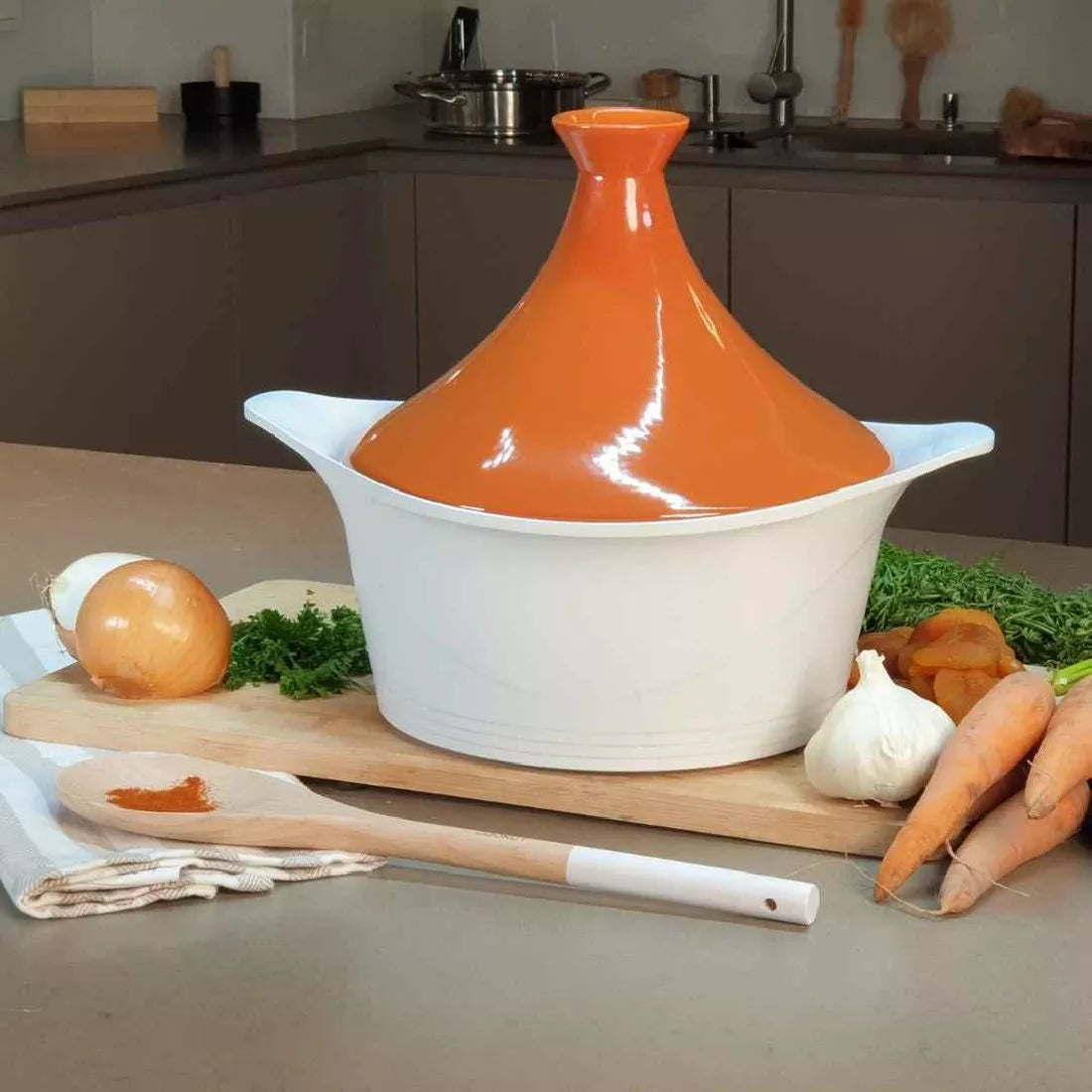 COUVERCLE TAJINE TERRACOTTA POUR COCOTTE 24 OU 28 CM - Cookut