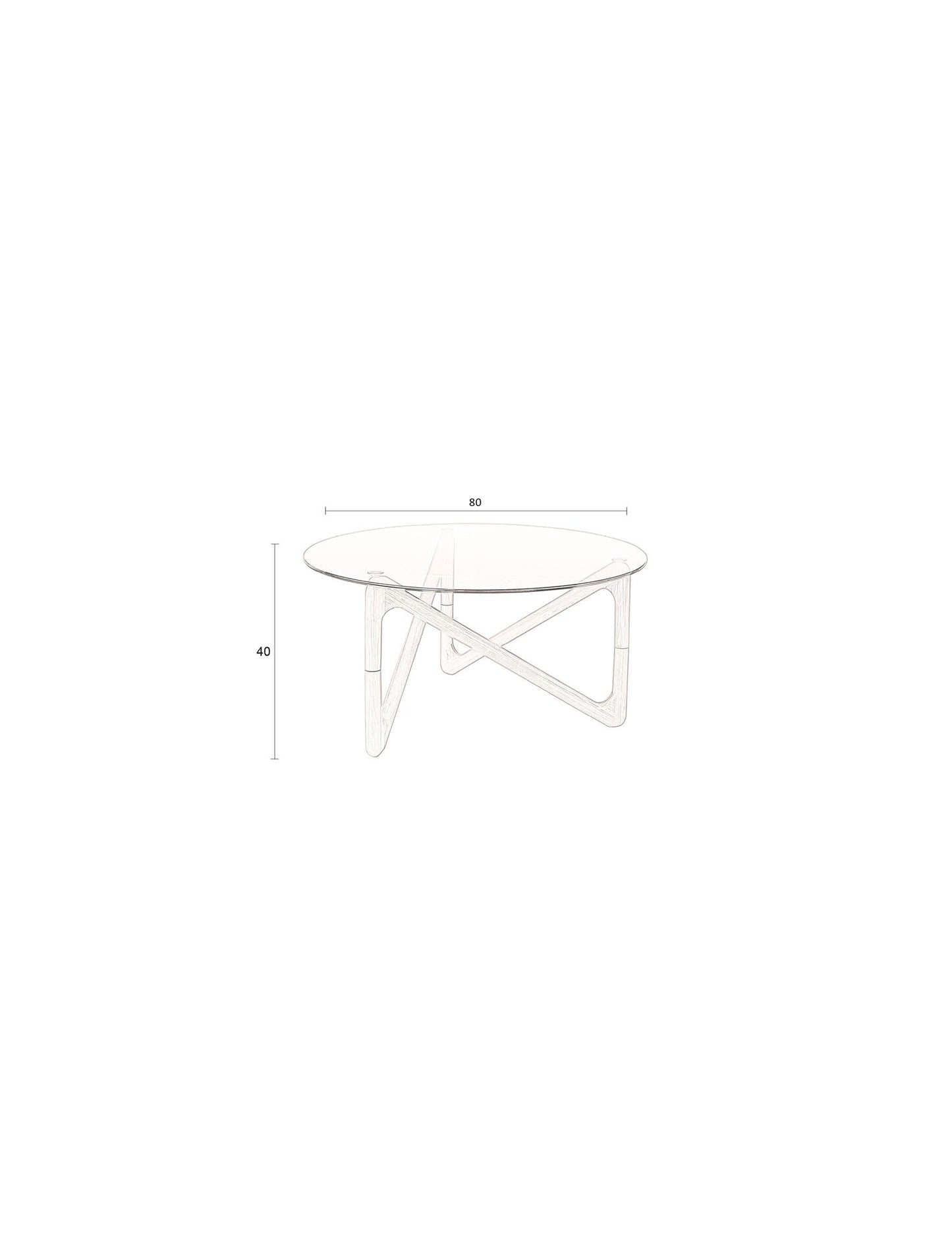 Table Basse Naia en Chêne et Verre - DutchBone