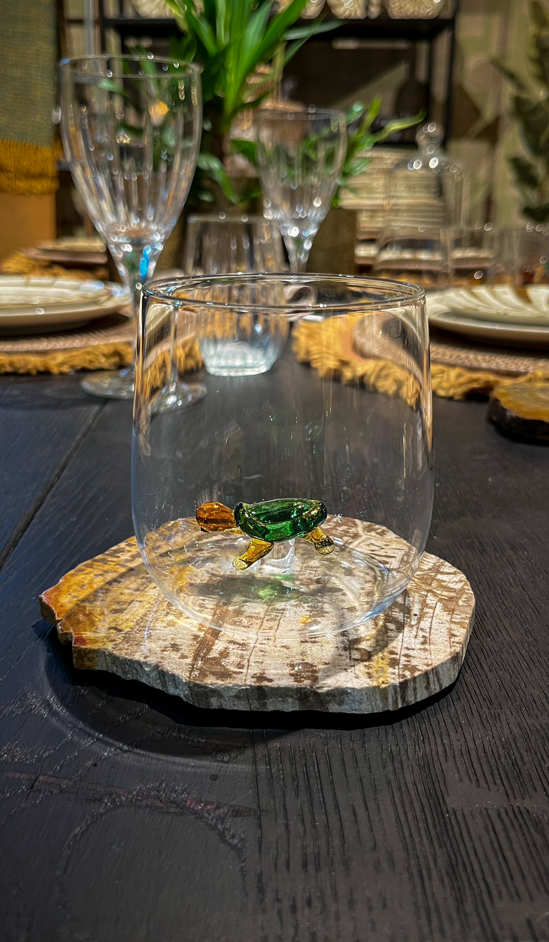 Verre à Eau avec Détails 3D Soufflé - Jacques Flamant