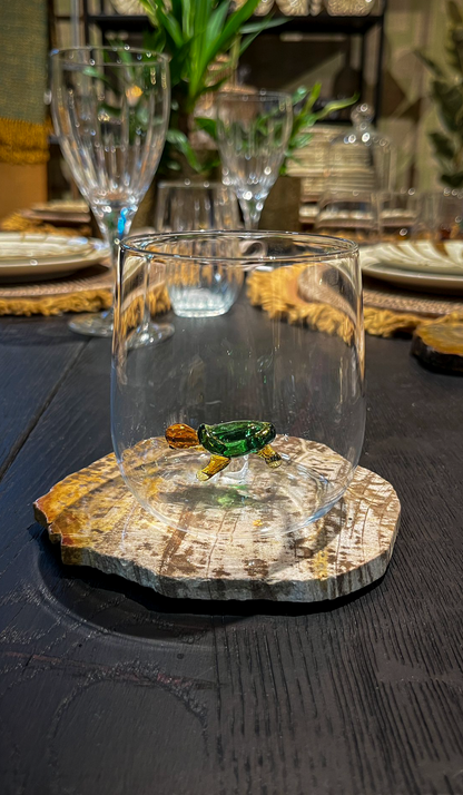 Verre à Eau avec Détails 3D Soufflé - Jacques Flamant