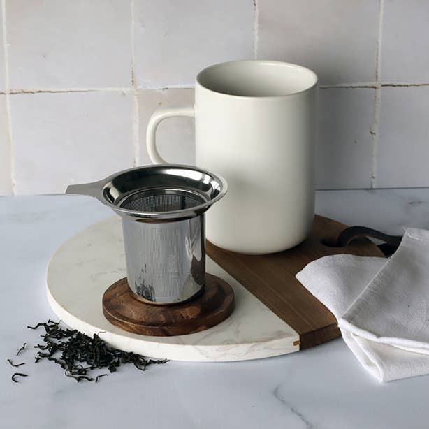 Mug Tisanière en Grès et Filtre en Inox 475 ml - Ogo Living