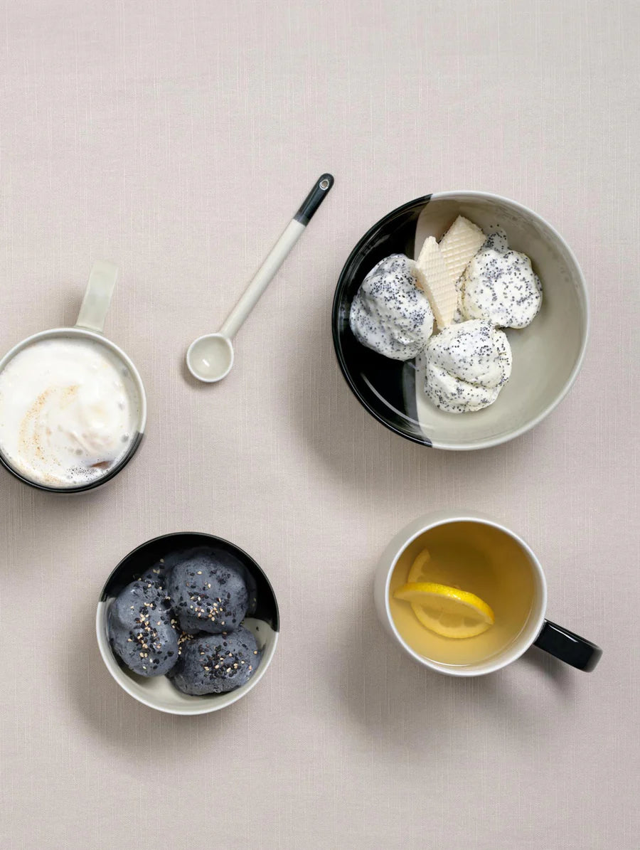 Set de 3 Cuillères Bicolore à Café en Porcelaine Black Currant - Asa