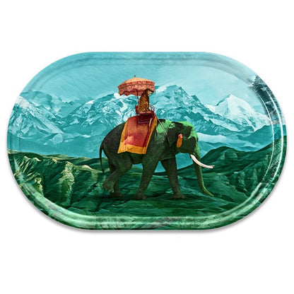 Plateau Sultan Oval en Laminé 44x28 cm - Gangzaï