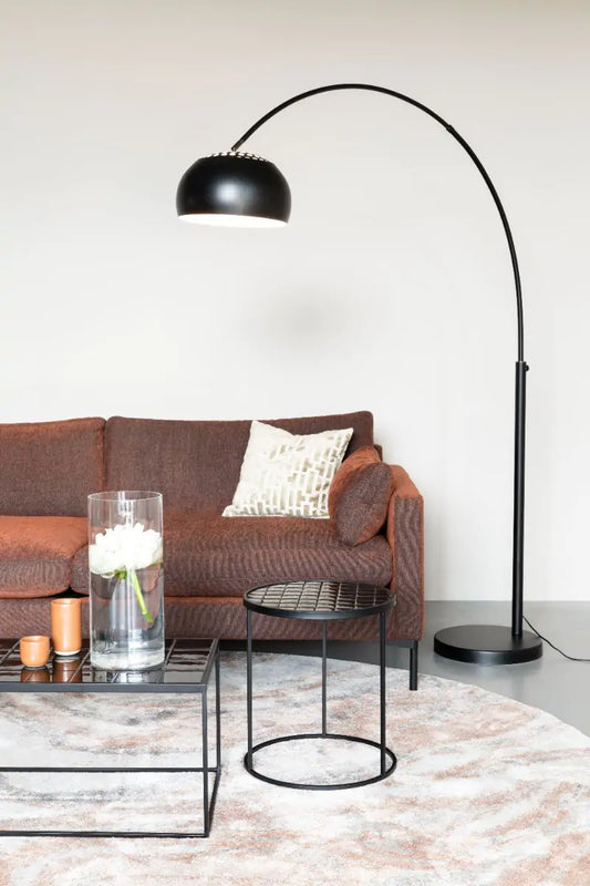 Lampadaire Arc en Métal Noir Bow - Zuiver