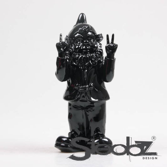 Nain de jardin Peace noir 13x11x31 cm