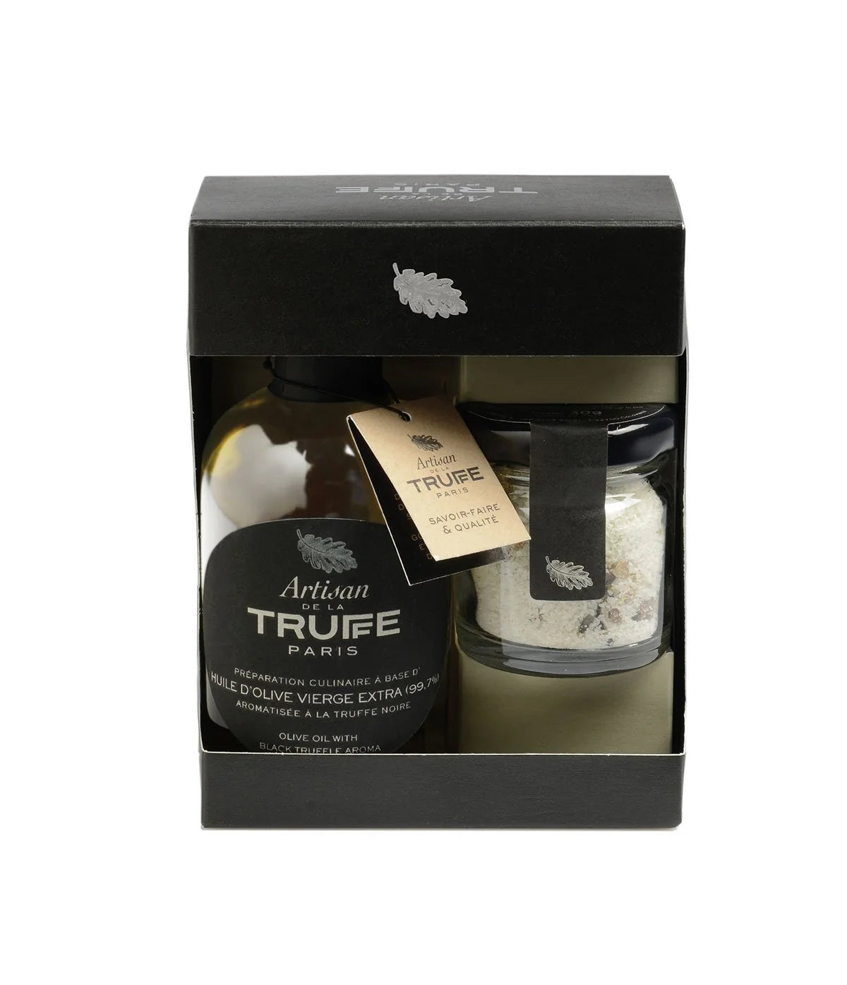 Coffret Duo Huile d'Olive 100ml et Sel à la Truffe 60g - Artisan de la Truffe