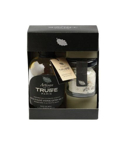 Coffret Duo Huile d'Olive 100ml et Sel à la Truffe 60g - Artisan de la Truffe