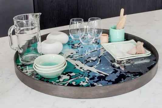 Plateau en Bois et Verre Birds of Paradise D.61 cm - Ethnicraft