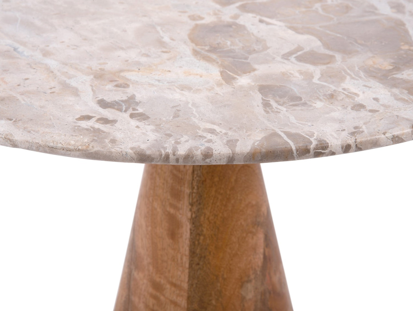 Table Bout de Canapé Force en Marbe et Bois de Manguier - Present Time
