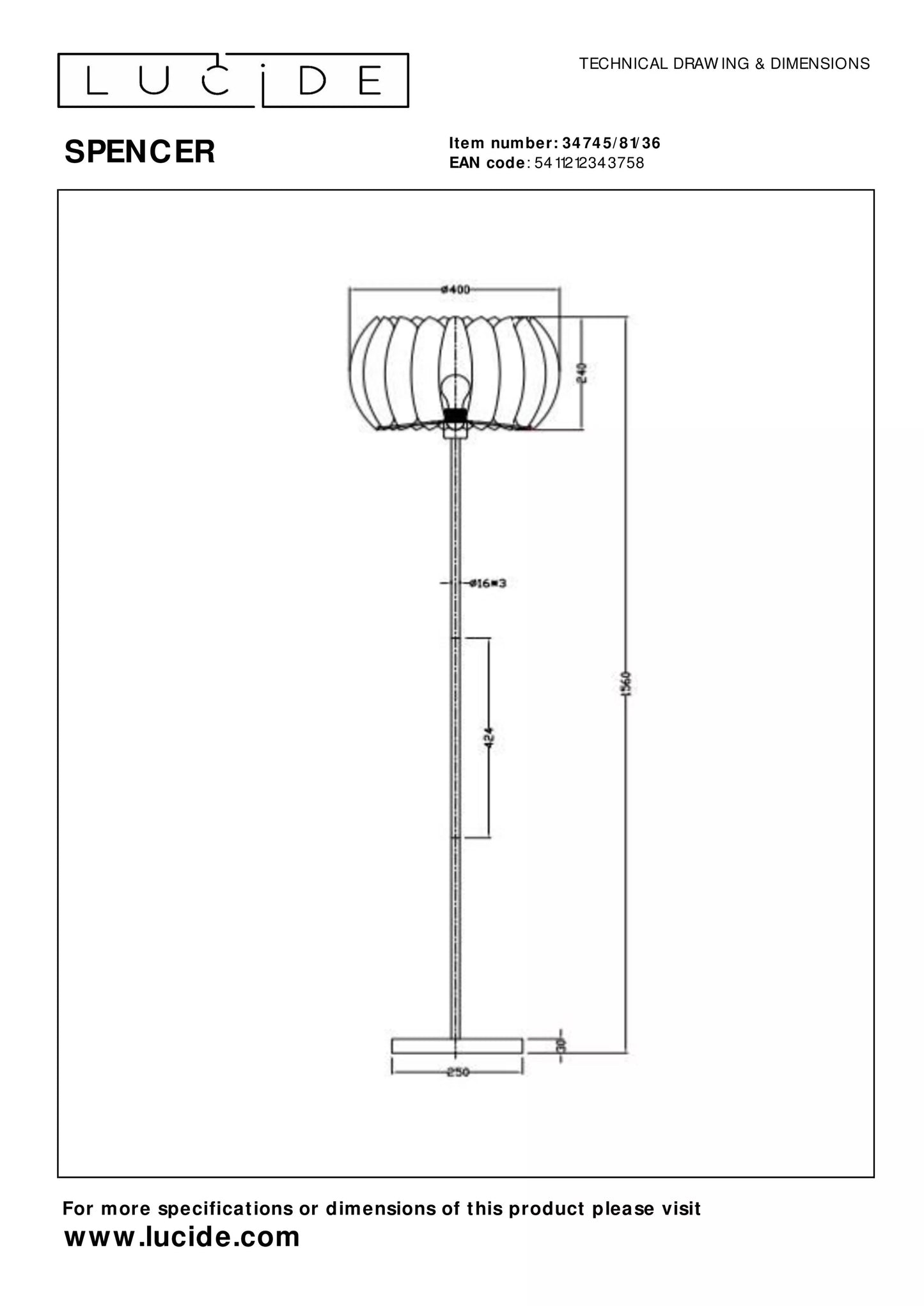 Lampadaire SPENCER