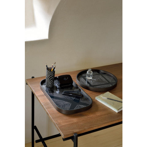 Plateau en Bois & Verre Ink Linear Valet - Ethnicraft