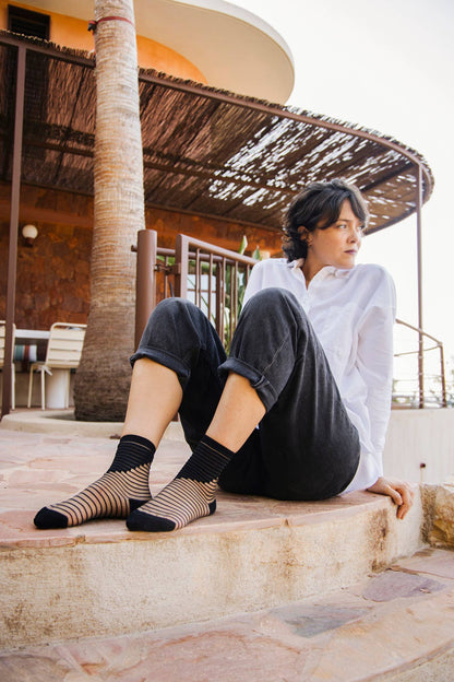 Chaussette Transparente Élégante Shibuya Noires 39/41 - Atelier St Eustache