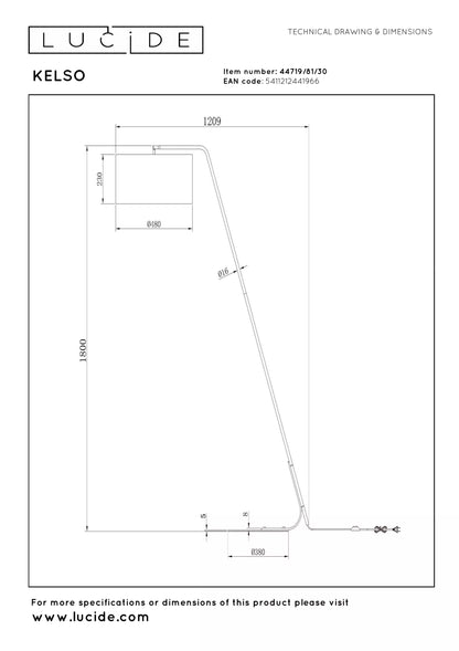 Lampadaire Kelso - Lucide