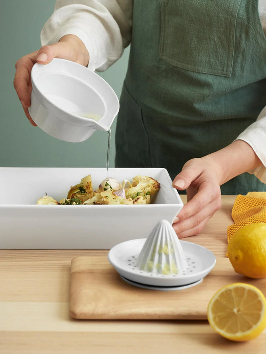Grand Plat à Gratin en Porcelaine Blanche 27x17 cm - Asa