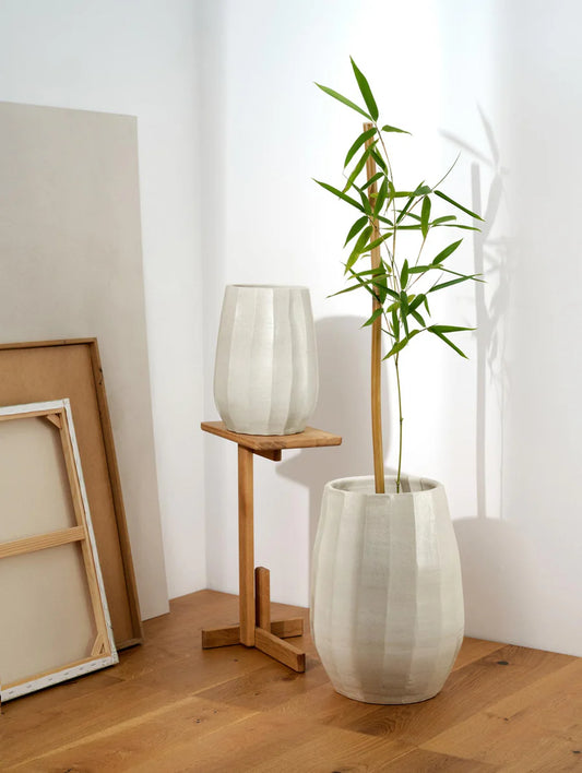 Vase de Sol en Grès Beige - Asa