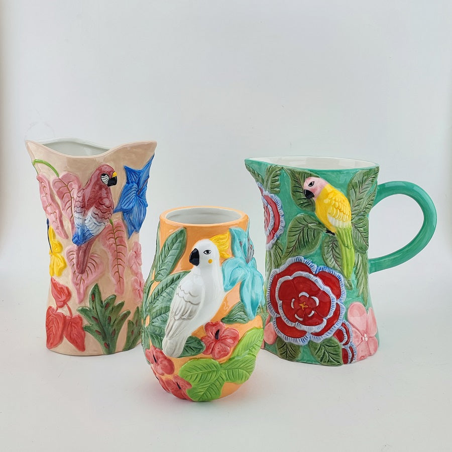 Vase en Céramique Multicolore "Perroquet" - Fancy