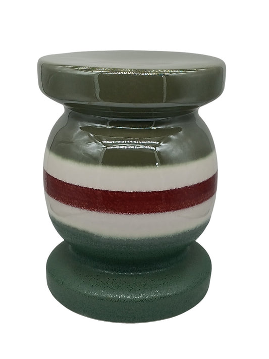 Table d'Appoint Céramique Vert/Blanc/Rouge - Fancy