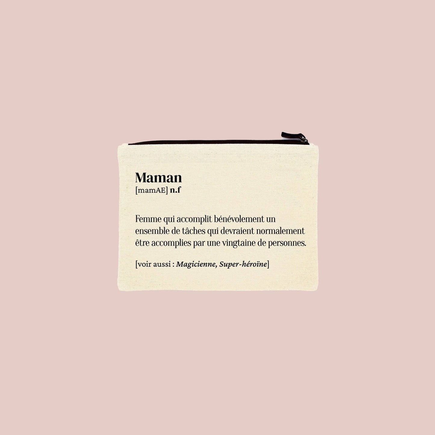 Trousse Maman en Coton BIO 18x25 cm - Family Impact Stories