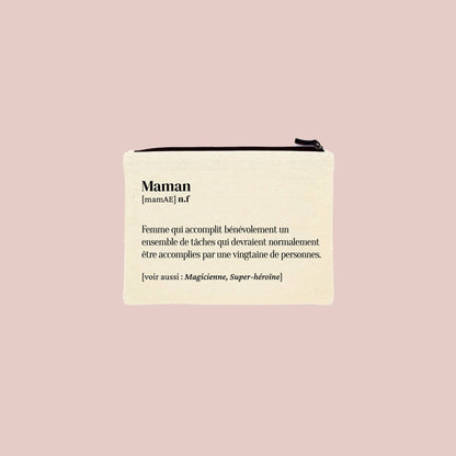 Trousse Maman en Coton BIO 18x25 cm - Family Impact Stories
